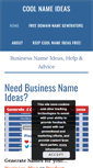 Mobile Screenshot of coolnameideas.com